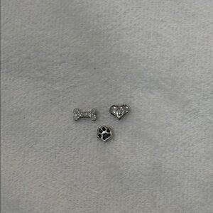 Origami Owl Floating Charms Crystal Bone, Pawprints